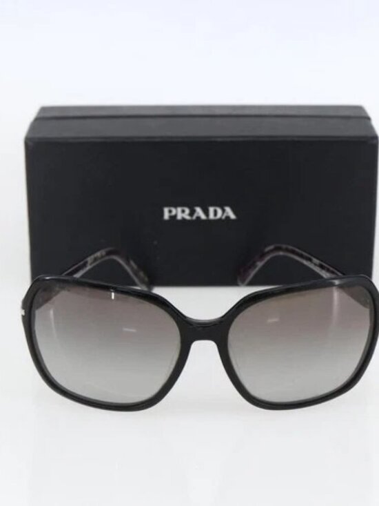 PRADA Sunglasses plastic Black SPR18M Auth BA10788 main image 7